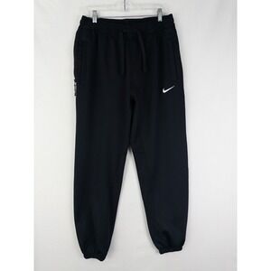 Nike Dri Fit Joggers Mens L Black Pull On Drawstring Pockets Side Zip Activewear